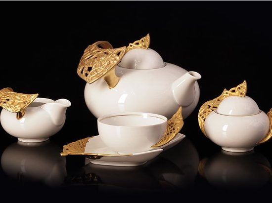 Tea set for 6 persons Cechov, Thun Studio, Luxury Porcelain