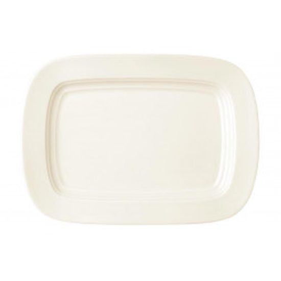 Platter rectangular 22,5 x 16 cm, Saphir Diamant uni 3, Tettau Porcelain