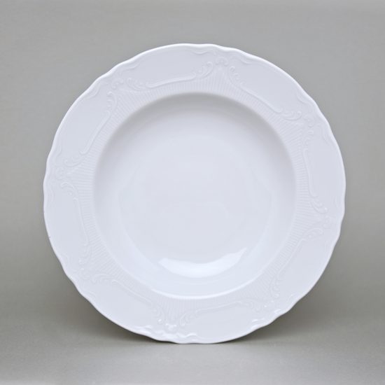 Vicomte white: Plate deep 23 cm, Thun 1794 Carlsbad porcelain