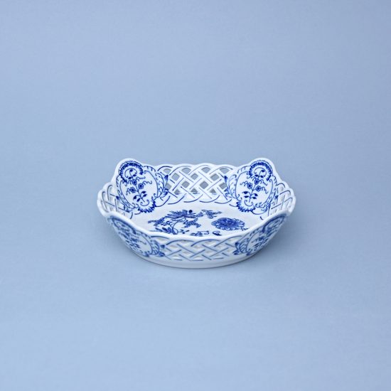 Bowl square perforated 17 cm, Original Blue Onion Pattern
