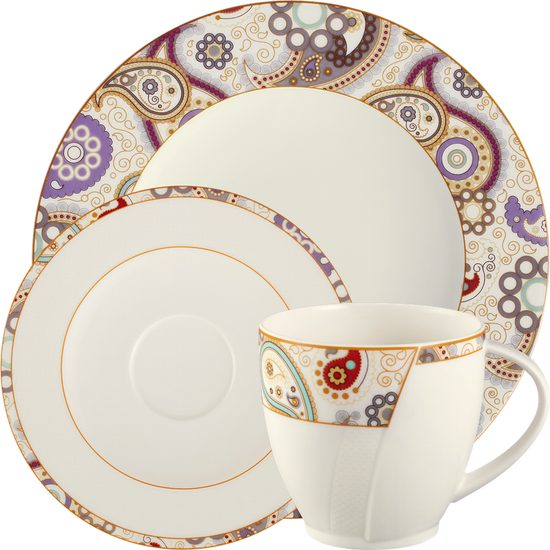 Coffee set for 6 persons (18 Pcs), Achat 4045 Myst, Tettau Porcelain