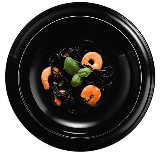 Plate set 12 pcs., Lido Solid Black, Seltmann porcelain