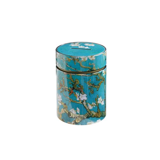 Savings box 11 cm, Metal, Almond Tree Blue, V. van Gogh