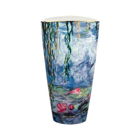 Vase Claude Monet - Waterlilies with Willow, 15 / 11 / 28 cm, Porcelain, Goebel