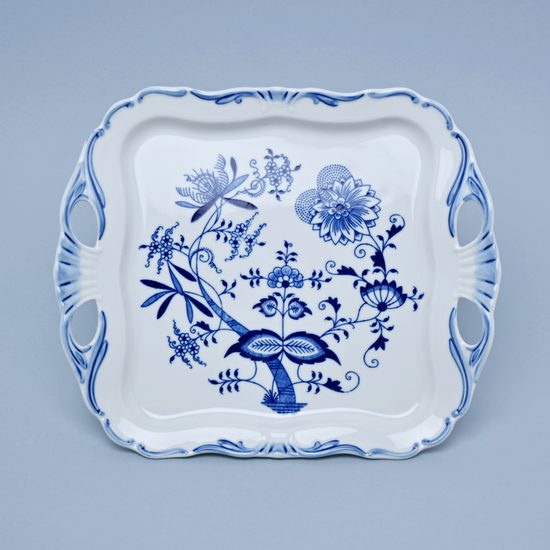Platter Aida 30 x 24 cm, Original Blue Onion Pattern