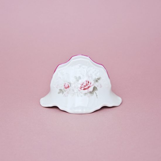 Pink line: Napkin holder, Thun 1794 Carlsbad porcelain, BERNADOTTE roses