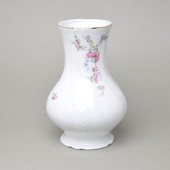 Vase 23 cm, Thun 1794, karlovarský porcelán, BERNADOTTE climbing rose