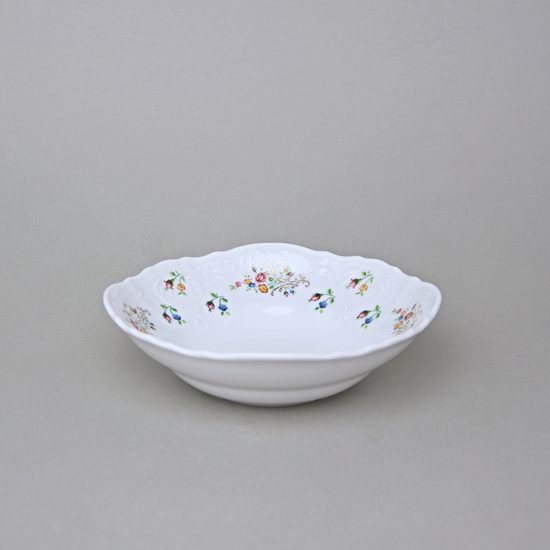 Bowl 16 cm, Thun 1794 Carlsbad porcelain, BERNADOTTE flowers with gold