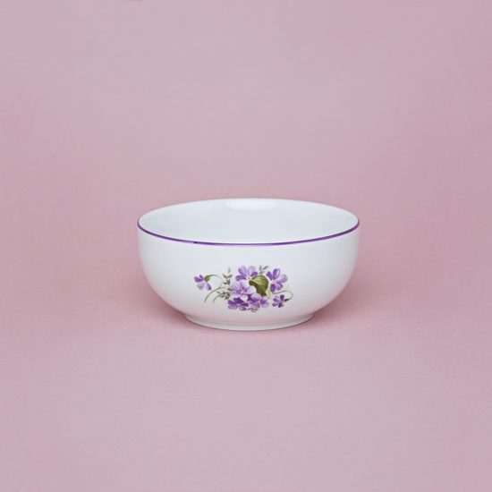 Miska hladká vysoká 13,2 cm, fialky, Český porcelán a.s.