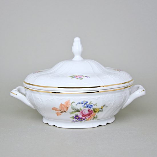 Mísa polévková / zeleninová 1,5 l, Thun 1794, karlovarský porcelán, BERNADOTTE míšeňská růže