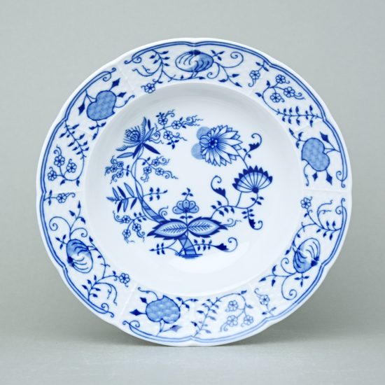 Plate deep 23 cm, Thun 1794 Carlsbad porcelain, Natalie Blue Onion