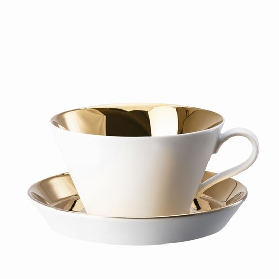 Cup 350 ml café au lait plus saucer 15 cm, TRIC sunshine gold, Arzberg porcelain