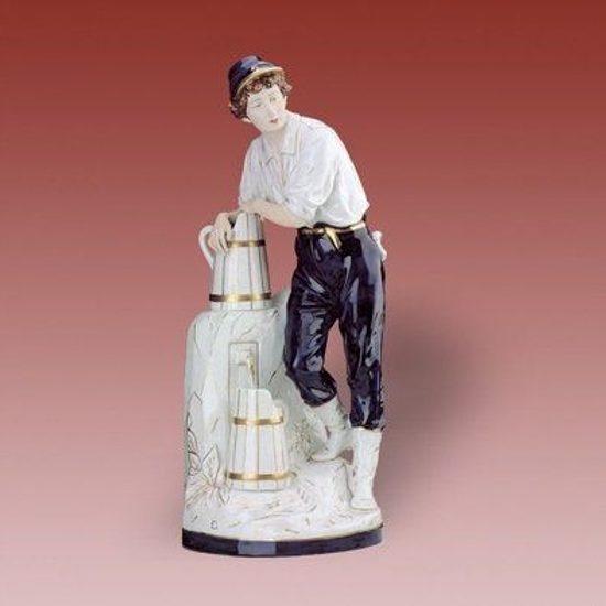 Nosič vody 25 x 25 x 60 cm, Porcelánové figurky Duchcov