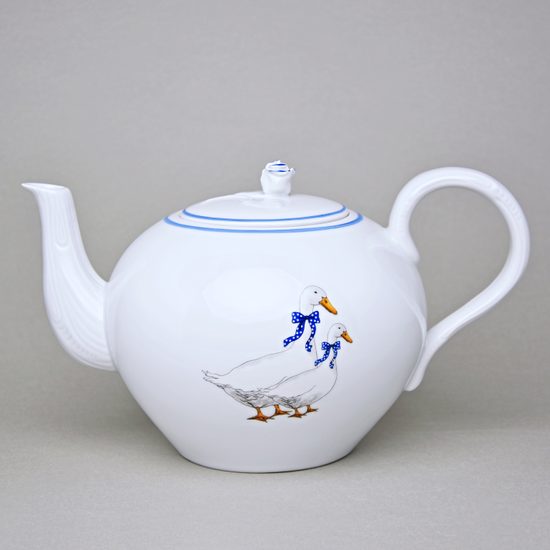 Tea pot with Strainer 2 l, Geese, Český porcelán a.s.