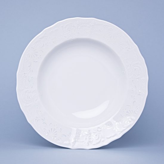 Frost no line: Plate deep 23 cm, Thun 1794 Carlsbad porcelain, BERNADOTTE