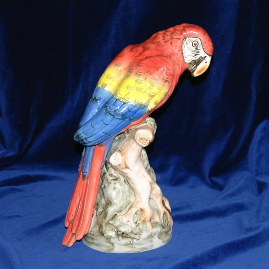 Parrot 14 x 21,5 x 34 cm, Porcelain Figures Duchcov