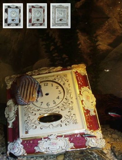 Nástěnné hodiny Vikomt 33 x 28 x 5 cm, Purpur, Hodiny