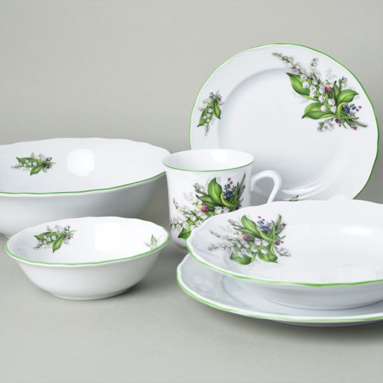 Dining set 31 pcs., Lily-of-the-valley, Cesky porcelan a.s.