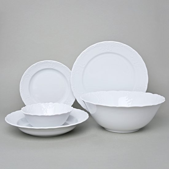 Dining set 25 pcs., Opera white, Cesky porcelan a.s.