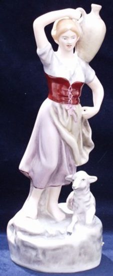 Pastýřka 9 x 7,5 x 24 cm, Porcelánové figurky Duchcov