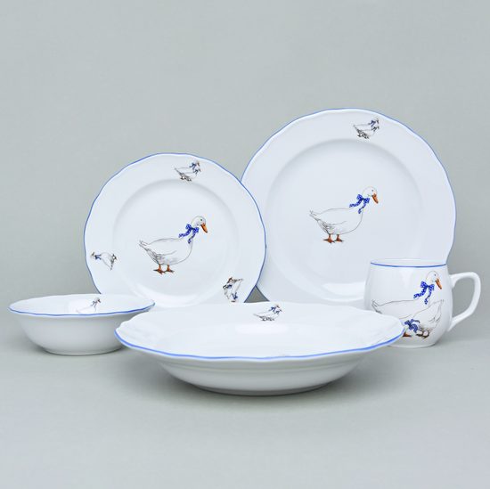 Dining set for 6 pers. 30 pcs., Cesky porcelan a.s., Goose