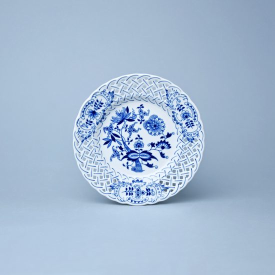 Talíř prolamovaný 18 cm, Cibulák, originální z Dubí