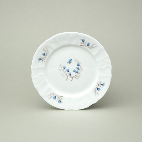 Talíř dezertní 19 cm, Thun 1794, karlovarský porcelán, BERNADOTTE motýli