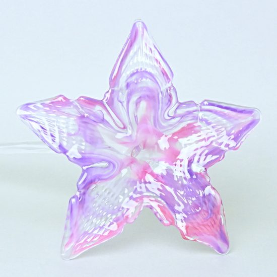 Flower with stem (purple) 62 cm, 1 pc., Pačinek GLASS