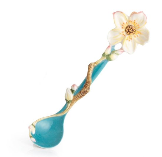Van Gogh Almond flower design sculptured porcelain spoon 12 cm, FRANZ Porcelain