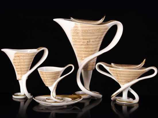 Coffee set for 6 persons Antonin Dvorak, Thun Studio, Luxury Porcelain