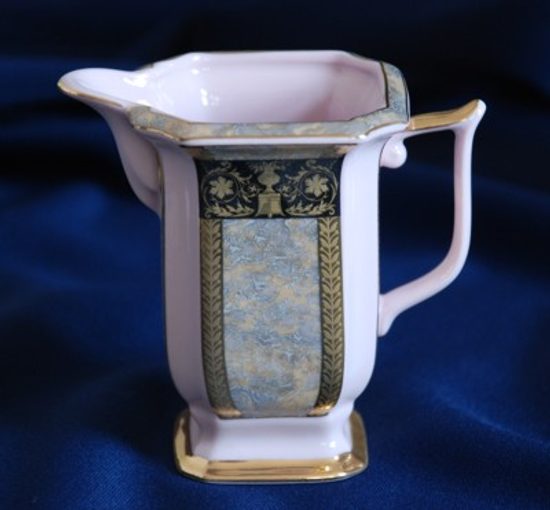 Mlékovka káv. Empír I. 0.12l, Růžový porcelán z Chodova