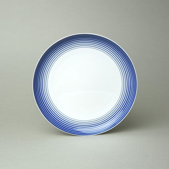 Plate dessert 19 cm, Thun 1794, karlovarský porcelán, TOM 29954 blue strips