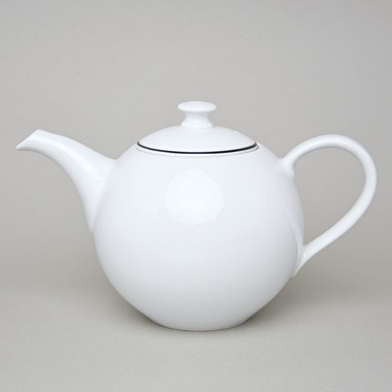 Olga: Čajová konev Sonne 1,8 l s černou linkou, Český porcelán a.s.