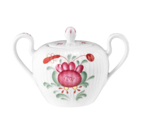 Sugar bowl 230 ml, Amina ostfriesenrose, Tettau porcelain