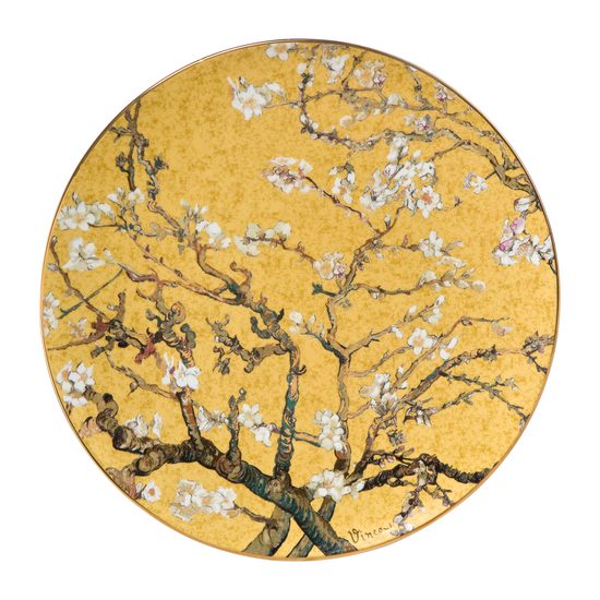 Wall plate V. van Gogh - Almond Tree Golden, 36 / 36 / 3 cm, Porcelain, Goebel