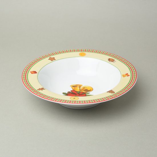 Vánoční porcelán: Talíř hluboký 22 cm Ella, Thun 1794