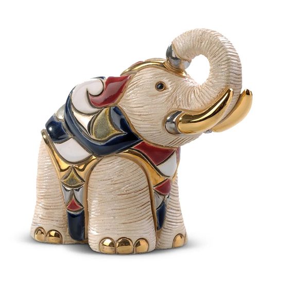 De Rosa - White Elephant, 11 x 6 x 10 cm, Ceramic Figure, De Rosa Montevideo