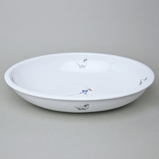 Baking Dish Oval Big 32,5 x 24,4 cm, h.6,6 cm, Geese, Český porcelán a.s.