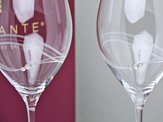 Desire - Wine Glasses 360 ml, 2 ks, Swarovski Crystals