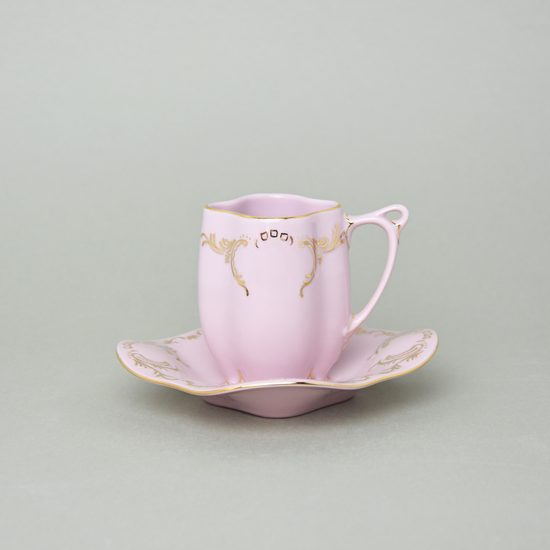 Cup 100 ml and saucer 13 cm, Regina, Rose China Chodov