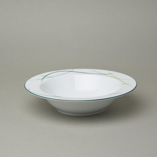 Plate deep 22 cm (450 ml), ELLA grass, Thun 1794, karlovarský porcelán