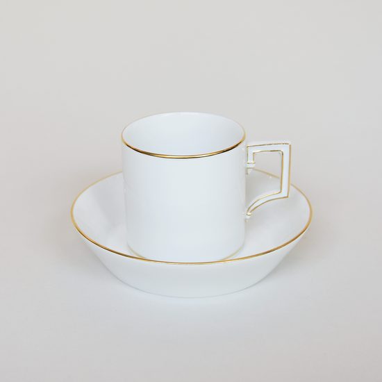 Šálek a podšálek Espresso, Zlatá linka, Míšeňský porcelán