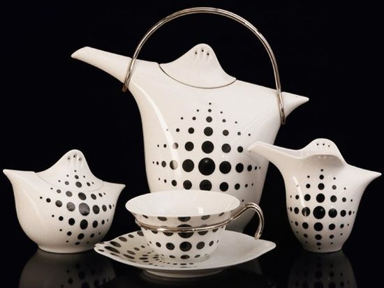 Tea set for 6 persons Drop, Thun Studio, Luxury Porcelain