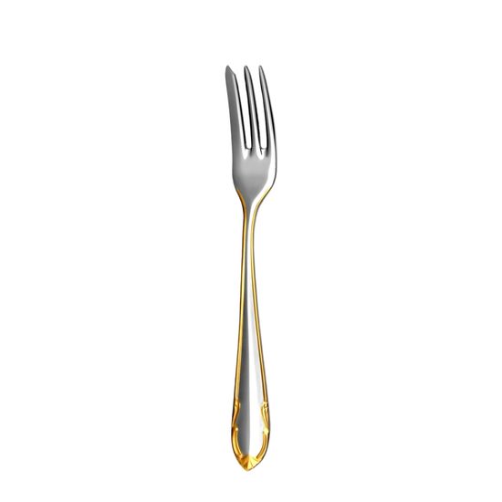 Dessert fork Classic Prestige, Stainless Steel + Gold, 158 mm, Cutlery Toner
