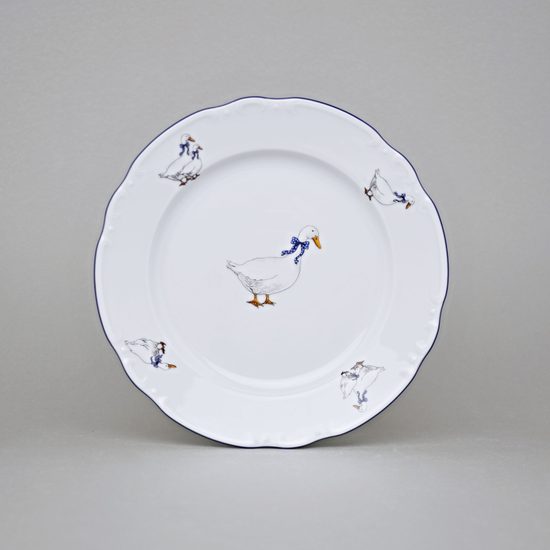 Constance goose, Plate dessert 17 cm, Thun 1794, karlovarský porcelán