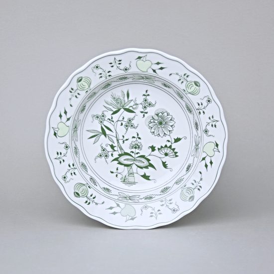 Plate deep 21 cm, Original Green Onion pattern