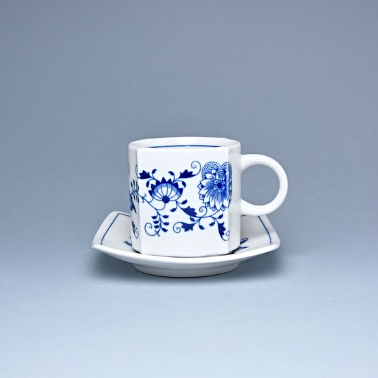 Cup and sacuer Vito 210 ml, mirror saucer 13 cm, Original Blue Onion Pattern