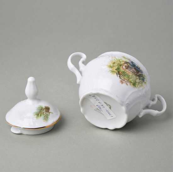 Lid for 300 ml sugar bowl, Thun 1794, karlovarský porcelán, BERNADOTTE hunting