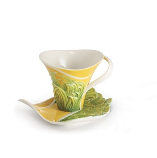 Cup and Saucer, Chrysanthemum, FRANZ Porcelain