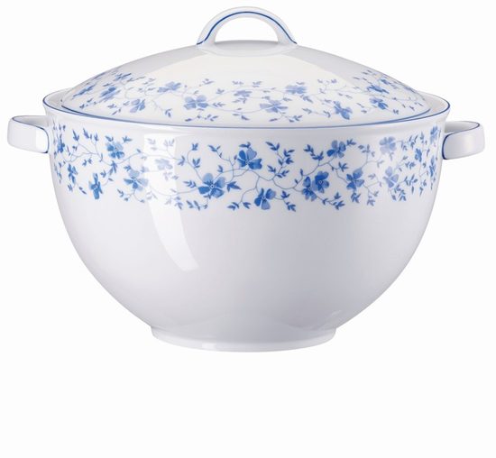 Soup tureen 2,5 l, FORM Sugar 1382 Blaublüten, Arzberg porcelain